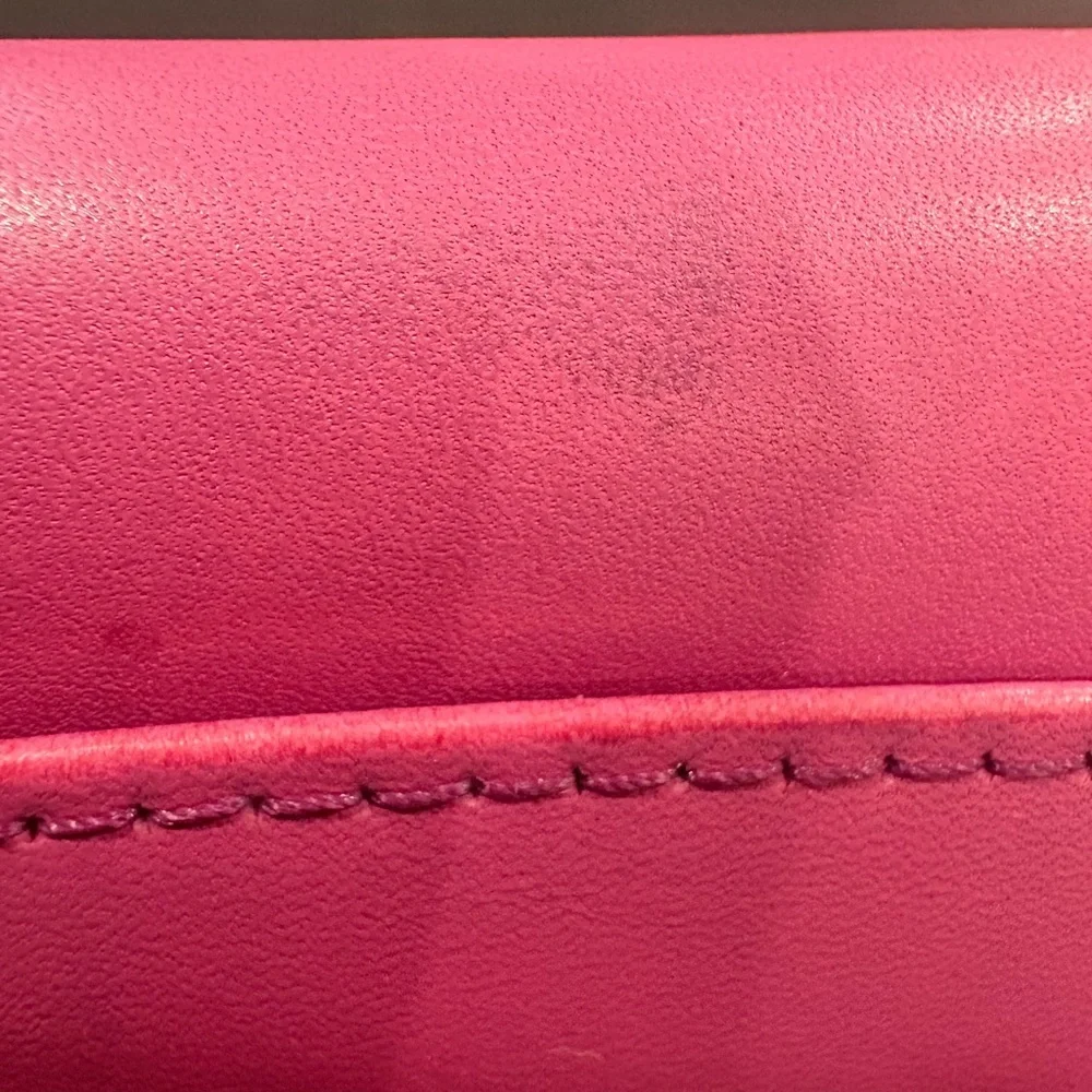 Coach Pink Long Snap Wallet | White Piping | Y2K Era